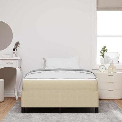 Bedframe Lichtgroen Grijs 120 x 200 cm Katoenen stof