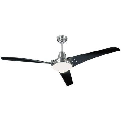 CasaFan Mirage Plafondventilator 53 W (Ø x h) 142 cm x 395 mm Chroom (geborsteld) Met afstandsbediening, Met lamparmatuur, Met wintermodus CasaFan Mirage Plafondventilator 53 W (Ø x h) 142 cm x 395 mm Chroom (geborsteld) Met afstandsbediening, Met lamparmatuur, Met wintermodus