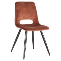 LABEL51 Eetkamerstoel 'Josh' Velvet, kleur Zwart - thumbnail