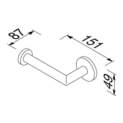 Geesa Nemox toiletrolhouder brushed gold - thumbnail