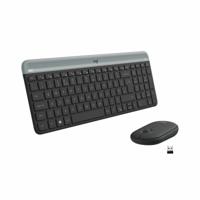 Toetsenbord en muis Logitech 920-009198 Zwart Staal Qwerty Spaans QWERTY - thumbnail