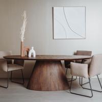 Tower Living Ovale Eettafel 'Premana' Mangohout, 260 x 120cm, kleur Bruin - thumbnail