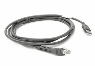 ZEBRA CBA-U21-S07ZBR - Serial Kabel (zwart, 2,1 m, USB, EAS, Male Connector/Male Connector, DS2208-SR)