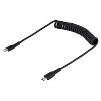 Kabel USB naar Lightning Startech RUSB2CLT50CMBC 50 cm Zwart - thumbnail