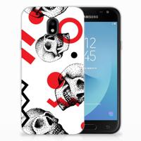 Silicone Back Case Samsung Galaxy J3 2017 Skull Red - thumbnail