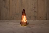 Glazen Boom Mat Bordeaux Met Gouden Voet 10.5X24.5Cm 3Xaaa kerstverlichting Anna's Collection - Annas collection - thumbnail