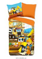 Good Morning Kinderdekbedovertrek "graafmachine" - Multi - (135x200 cm) - Katoen - thumbnail