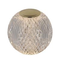 Lucide CINTRA - Oplaadbare Tafellamp - Accu/Batterij - Ø 11 cm - LED 3 StepDim - 1x2W 3000K - Transparant - thumbnail