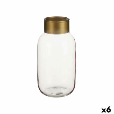 Vaas Roze Gouden Glas 11,5 x 24 x 11,5 cm (6 Stuks)