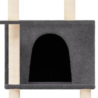 VidaXL Kattenmeubel met sisal krabpalen 166 cm donkergrijs - thumbnail
