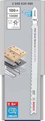 Bosch Professional T345XF Decoupeerzaagblad PRO Multi Material thick and thin VE=100 - 2608634486 - thumbnail