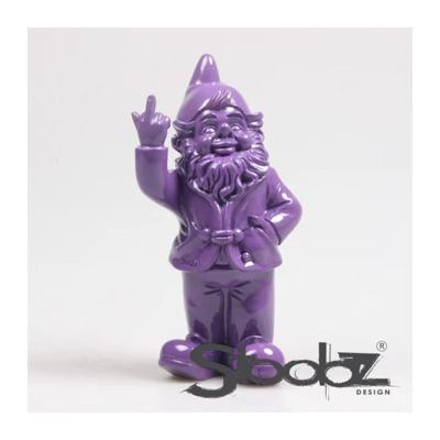Stoobz Design Stoobz kabouter f*ck you paars 20cm