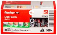 Fischer DUOPOWER 5X25 - 100 Stuks - 535452 - thumbnail
