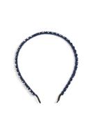 Le Chic winter diadeem meisjes - navy blauw - Royal-e - glitterstenen - thumbnail