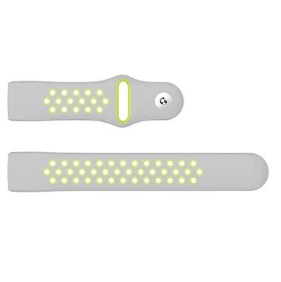 Fitbit Charge 3 & 4 siliconen DOT bandje - Groen / Grijs - Maat: Large - thumbnail