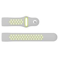 Fitbit Charge 3 & 4 siliconen DOT bandje - Groen / Grijs - Maat: Small - thumbnail