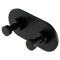 Geesa Nemox Handdoekhaak dubbel Zwart 916515-06 - thumbnail