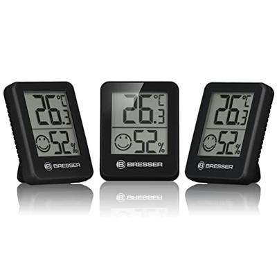 BRESSER ClimaTemp Hygro Indicator Set van 6 Thermo-/Hygrometers (zwart)