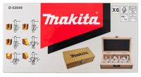 Makita D-53540 Freesset Schachtdiameter 8 mm 6-delig - thumbnail