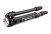 Manfrotto MT190GOC4 Kit 190 Carbon Fibre 4 Sections Aluminium Tripod for Camera, Quick Power Lock System. Made in Italy, for DSLR, CSC, Mirrorless Black - thumbnail