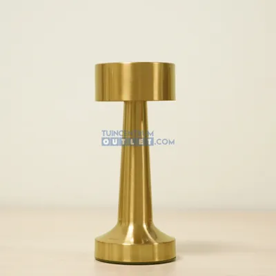 Tafellamp led Lampa metaal ro 9x9x21 cm goud 1 stuk Countryfield - Decostar