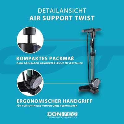 CONTEC vloerpomp "air support twist" ct hand compressors air support twist black/green