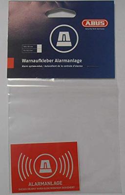 ABUS AU1323 Waarschuwingssticker Alarmsysteem Taal: Duits (b x h) 74 mm x 52.5 mm