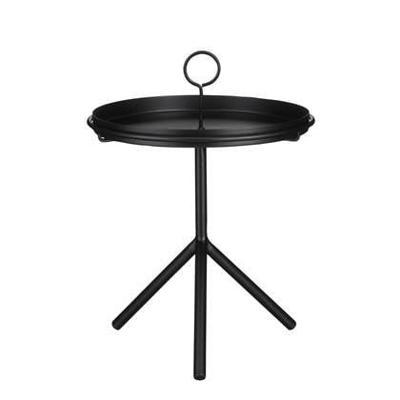 Bijzettafel Aston Metaal Zwart H.42cm Ø31cm Bijzettafel Aston Metaal Zwart H.42cm Ø31cm