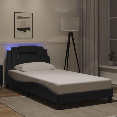 Bedframe "Viana" met LED zonder matras zwart 100x203 cm