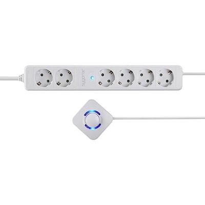 Sygonix SY-4535066 Stekkerdoos met schakelaar Wit Randaarde stekker 1 stuk(s)