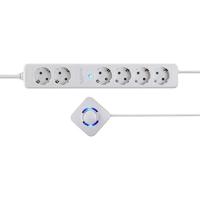 Sygonix SY-4535066 Stekkerdoos met schakelaar Wit Randaarde stekker 1 stuk(s) - thumbnail