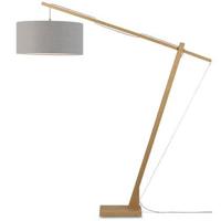 GOOD&MOJO Vloerlamp 'Montblanc' Bamboe en Eco linnen, 207cm, kleur Lichtgrijs - thumbnail