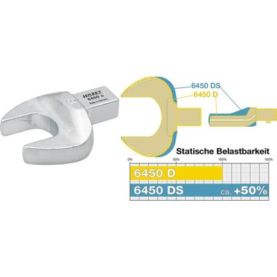 HAZET Insteek-steeksleutel 6450C-15 · 9 x 12 mm insteekvierkant massief · Buiten-zeskant-profiel · SW 15 mm