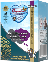 Renske Graanvrij vers bereid konijn met eend natvoer hond (tetra) 12 x 185 g - thumbnail