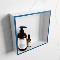 MONDIAZ EASY Nis 29,5x29,5cm in solid surface kleur Jeans | Talc. 1 vak geschikt voor in- of opbouw - thumbnail