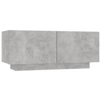 VidaXL Nachtkastje 100x35x40 cm bewerkt hout betongrijs - thumbnail