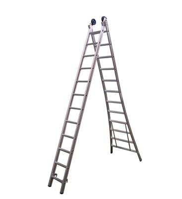 Little Jumbo Reformladder SuperPRO uitgebogen bomen geanodiseerd - 2x14 sporten - 1250400214