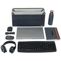 Opbergtas Leitz gestoffeerd 465x210x200mm grijs - thumbnail