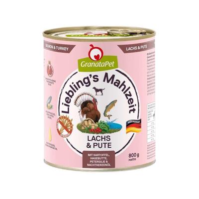 GRANATAPET Liebling's Mahlzeit Salmon and turkey - natvoer voor honden - 800g
