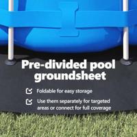 VidaXL Zwembad grondzeil zwart ø 366 cm niet-geweven stof - thumbnail