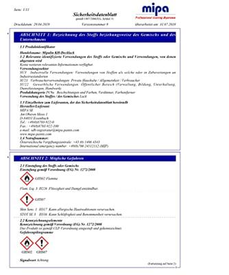 Mipa kh dek-lak "lin" kh. top coats landm.1ltr. mb-trac,olive green