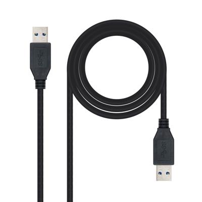 Nanocable 10.01.1002-BK - USB 3.0 kabel, type A/M-A/M, mannelijk, zwart, 2,0 mts