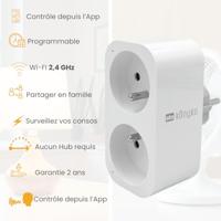 Dubbel stopcontact - KONYKS - Priska Duo FR - Wi-Fi + Bluetooth - thumbnail