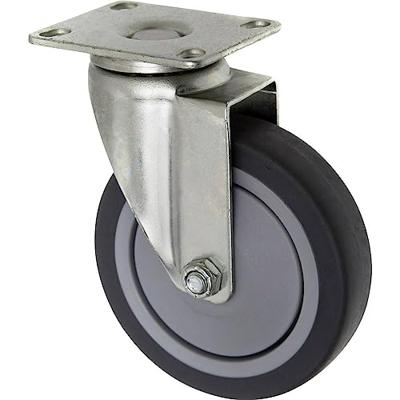 TOOLCRAFT TO-5137917 Zwenkwiel TPR 100 mm met schroefplaat Draagvermogen (max.): 65 kg