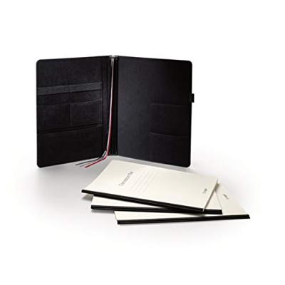 Sigel SI-CF110 Business Organiser Conceptum Flex Kunstleer, A4, Zwart, Leeg, 3 Metalen Geleiders Elastieksluiting, Pennenlus En