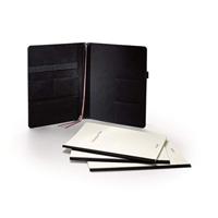 Sigel SI-CF110 Business Organiser Conceptum Flex Kunstleer, A4, Zwart, Leeg, 3 Metalen Geleiders Elastieksluiting, Pennenlus En - thumbnail