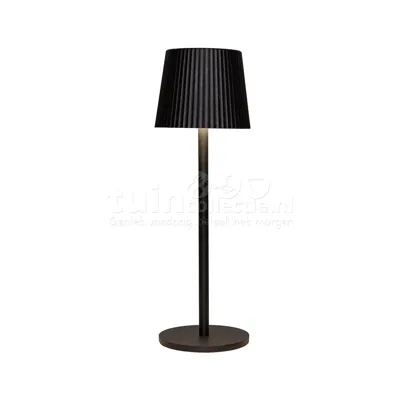 Draadloze Tafellamp Ribbel Zwart 27,5cm