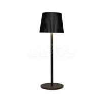 Draadloze Tafellamp Ribbel Zwart 27,5cm - thumbnail