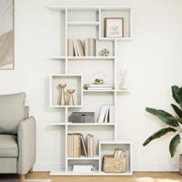 Boekenkast 92x29x188 cm bewerkt hout wit - thumbnail