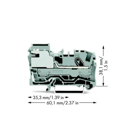 WAGO 2006-7111 Potentiaalklem 7.50 mm Spanveer Grijs 50 stuk(s)